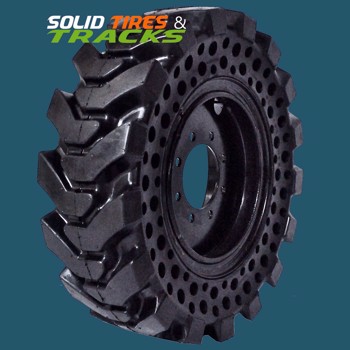 Set of 4 Solid Skid Steer Tires 10-16.5 - Standard Duty