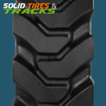 Set of 4, 12x16.5 Telehandler Solid Tires with 6 bolt Rims
