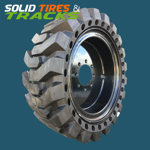 14x17.5 Telehandler Solid Tires with 8 bolt Rim