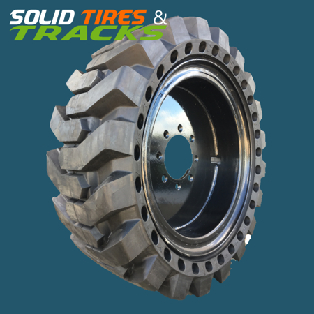 14x17.5 Telehandler Solid Tires with 8 bolt Rim