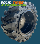 Bobcat 750+ Solid Skid Steer Tires 12-16.5- Heavy Duty