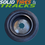 14-17.5 Solid Skid Steer Tires -Smooth Heavy Duty