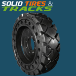 10-16.5 Solid Skid Steer Tire -Diamond Pattern